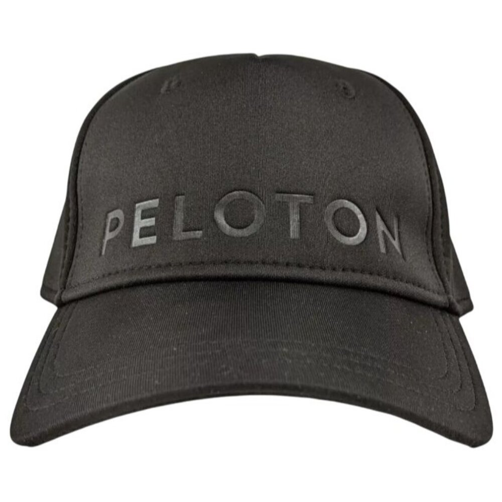 PELOTON Men's Black Red Adjustable Strap Baseball Cap One Size